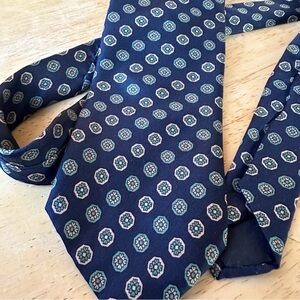 Vintage Brittania English Collection Blue Dot Print Tie